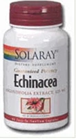 Solaray Echinacea Angustifolia Extract 125mg - 60 Cápsulas - Imunidade Natural