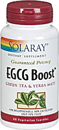 Solaray EGCG Boost EGCG C/ Chá Verde e Yerba Mate - 60 Cápsulas Vegetais