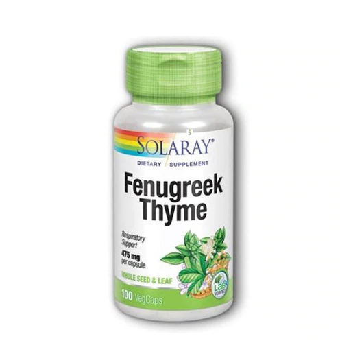 Solaray Fenugreek and Thyme - 100 Cápsulas: Seu Aliado Natural para Bem-Estar