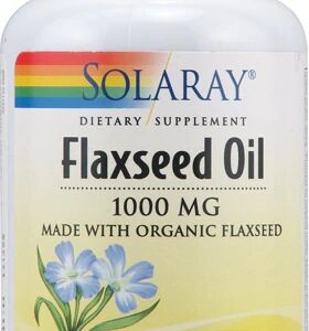 Solaray Óleo de Linhaça 1000mg - 100 Cápsulas Gelatinosas Softgel