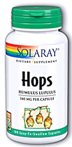 Solaray Hops -- 100 Capsules