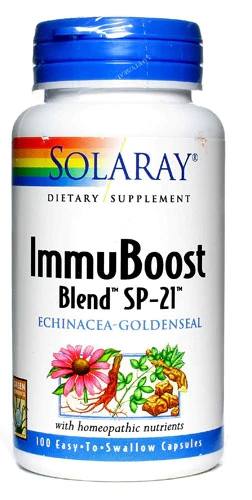 Solaray Immuboost Blend™ SP-21™ 100 Cápsulas: Reforço Imunológico Natural