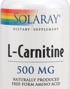 Solaray L-Carnitina 500mg - 60 Cápsulas: Energia e Metabolismo