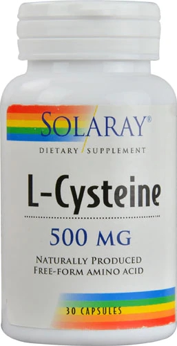 Solaray L-Cisteína 500mg - 30 Cápsulas: Essencial para Saúde e Bem-Estar