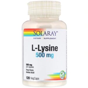 Solaray L-Lisina 500mg - 120 VegCaps: Seu Aliado Essencial para o Bem-Estar