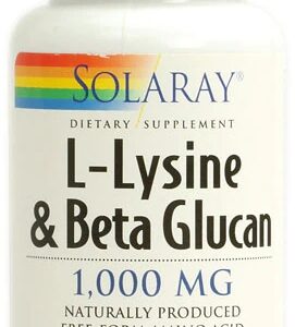 Solaray L-Lysine and Beta Glucan -- 60 Capsules