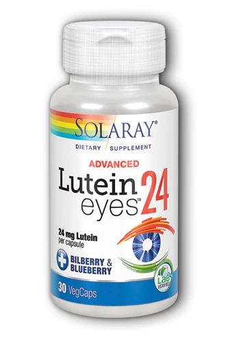 Solaray Lutein Eyes™ Advanced 24mg - 30 Cápsulas Veganas para Saúde Ocular