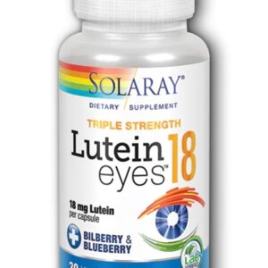 Solaray Lutein Eyes Triple Strength 18mg - 30 Cápsulas Vegetais para Saúde Ocular