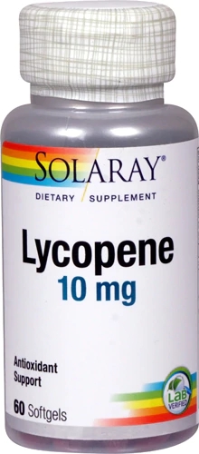 Suplemento Solaray Licopeno 10mg com 60 Cápsulas Gelatinosas