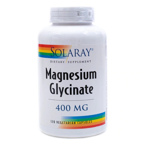 Solaray Magnésio Glicinato 400mg - 120 Cápsulas Vegetarianas
