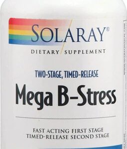 Solaray Mega B-Stress 240 Cápsulas Vegetarianas - Complexo B Completo