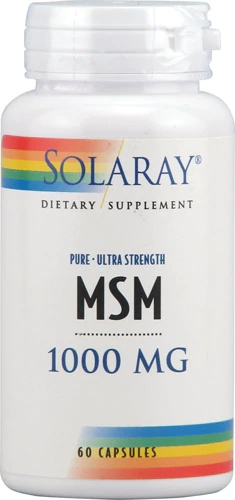 Solaray MSM 1000 mg - 60 Cápsulas: Saúde das Articulações e Bem-Estar