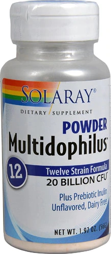 Solaray Multidophilus 12 Probiótico em Pó 20 Bilhões UFC - 56g