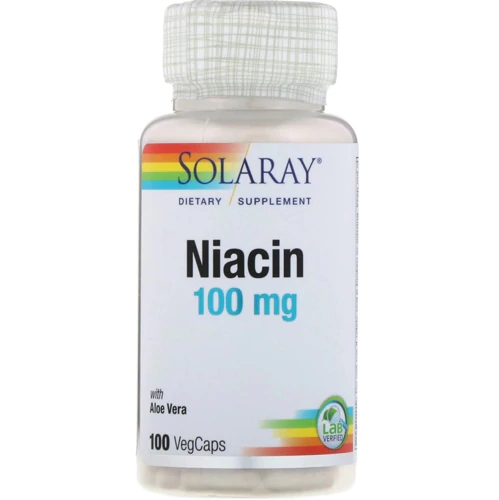 Solaray Niacina (Vitamina B3) 100 mg - 100 Cápsulas
