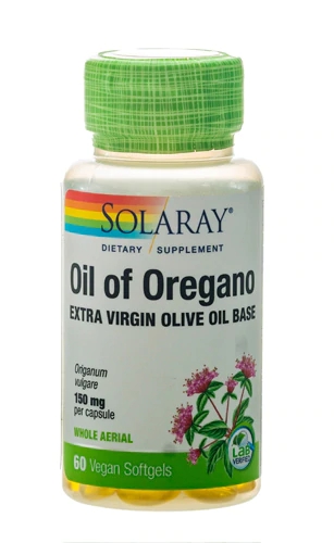 Solaray Óleo de Orégano 150mg - 60 Cápsulas Gelatinosas | Suporte Imunológico Natural