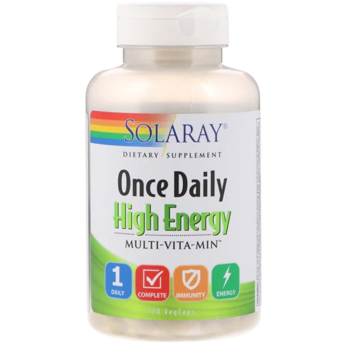 Solaray Once Daily High Energy Multi-Vita-Min Suplemento 120 VegCaps