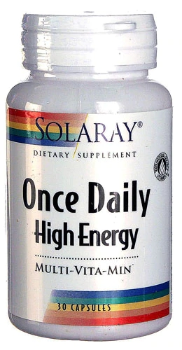Solaray Once Daily High Energy Multi-Vita-Min - 30 Cápsulas - Energia e Vitalidade Essenciais