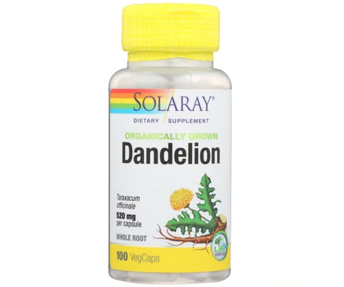 Solaray Dente de Leão Orgânico 1040mg - 120 Cápsulas Vegetarianas