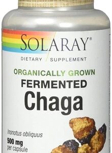 Solaray Chaga Fermentado Orgânico 500mg - 60 Cápsulas Vegetais