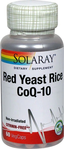 Solaray Red Yeast Rice Plus CoQ-10 60 Cápsulas Veganas