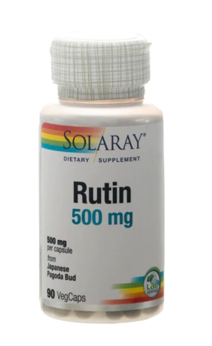 Solaray Rutina 500 mg - 90 VegCaps - Suporte Antioxidante e Circulatório