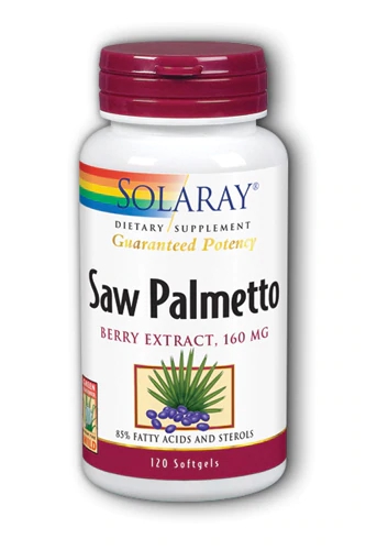 Solaray Saw Palmetto 160mg - 120 Cápsulas: Extrato Natural para Bem-Estar Masculino