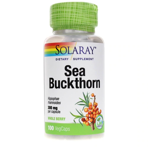 Solaray Sea Buckthorn 300mg - 100 VegCaps: Poder Antioxidade para Sua Saúde