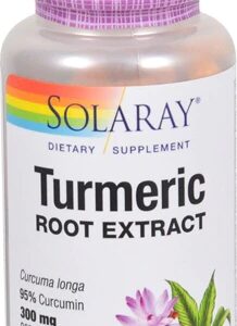 Solaray Extrato de Raiz de Cúrcuma 300mg - 120 Cápsulas Veganas