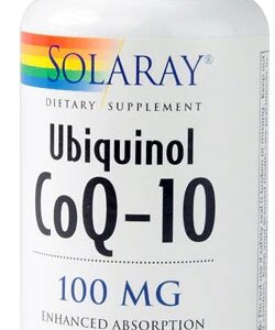 Solaray Ubiquinol CoQ-10 100mg - 30 Cápsulas Gelatinosas: Energia e Saúde Celular