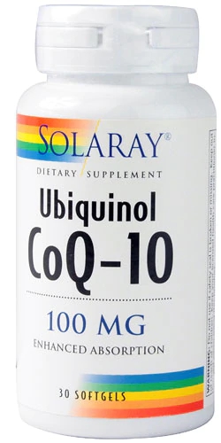 Solaray Ubiquinol CoQ-10 100mg - 30 Cápsulas Gelatinosas: Energia e Saúde Celular