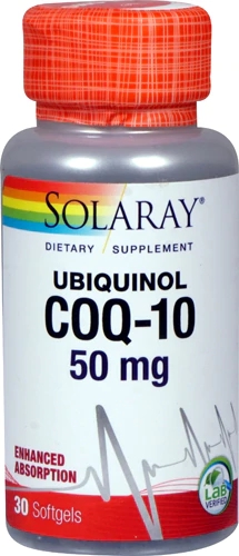 Solaray Ubiquinol CoQ-10 50mg - 30 Cápsulas Gelatinosas: Energia e Bem-Estar Celular