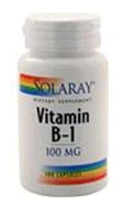 Solaray Vitamina B1 - 100mg - 100 Cápsulas - Suporte Energético