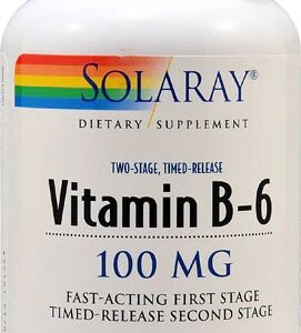Solaray Vitamina B6 100mg - 120 Cápsulas Vegetarianas