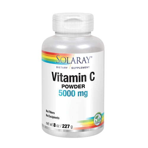 Vitamina C Solaray em Pó 5000mg (227g) - Potência Máxima para Sua Saúde