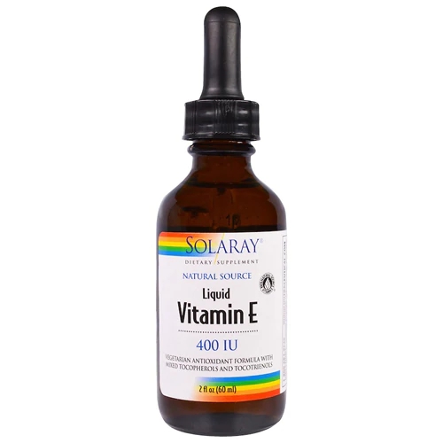 Solaray Vitamina E Líquida 400 UI - 59ml - Potência Antioxidante e Saúde Celular