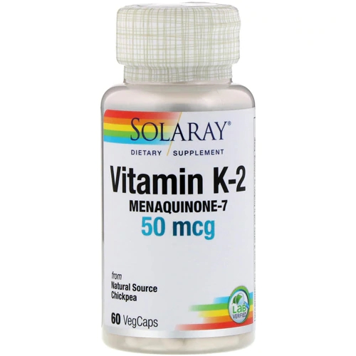 Solaray Vitamina K2 Menaquinona-7 50mcg - 60 VegCaps