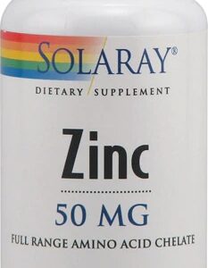 Solaray Zinco 50 mg - 100 Cápsulas Vegetais: Imunidade e Bem-Estar Fortalecidos