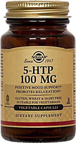 Solgar 5-HTP 100 mg - 90 Cápsulas Vegetais: Apoio ao Bem-Estar e Humor