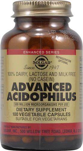 Solgar Advanced Acidophilus 100 Cápsulas Vegetais - Saúde Intestinal