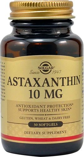 Solgar Astaxantina 10mg - 30 Cápsulas Gelatinosas: Poder Antioxidante para o Bem-Estar