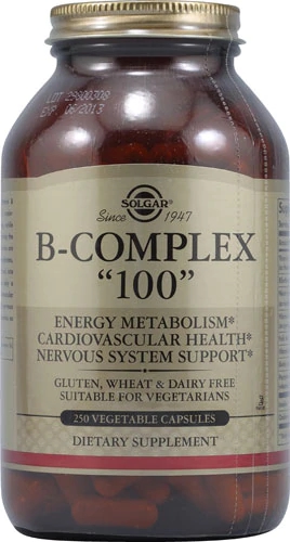 Solgar B-Complex 100 - 250 Cápsulas Vegetais: Energia e Bem-Estar Essenciais