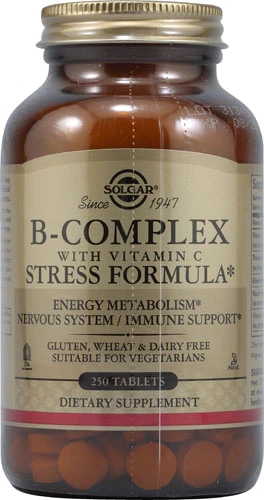 Solgar B-Complex com Vitamina C Stress Formula - 250 Comprimidos