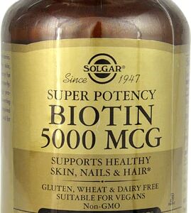 Solgar Biotina 5000 mcg - 100 Cápsulas Vegetais: Saúde e Beleza de Dentro para Fora