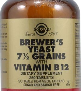 Solgar Levedura de Cerveja com Vitamina B12 - 250 Comprimidos