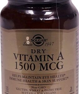 Solgar Vitamina A Seca 1500 mcg - 100 Comprimidos - Saúde Ocular e Imunidade