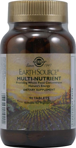 Solgar Earth Source Multi-Nutrient 90 Tabletes - Suporte Completo de Vitaminas e Minerais