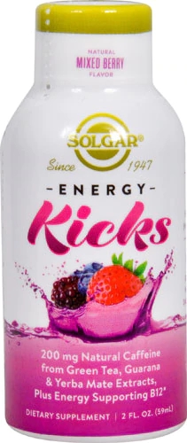 Solgar Energy Kicks Natural Mixed Berry - 1 Frasco - Suplemento Energético