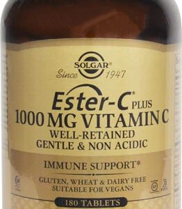 Solgar Ester-C® Plus Vitamina C 1000mg - 180 Tabletes - Imunidade Potente