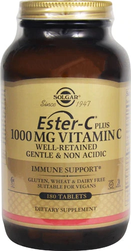 Solgar Ester-C® Plus Vitamina C 1000mg - 180 Tabletes - Imunidade Potente