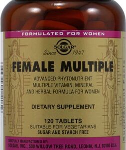 Solgar Female Multiple Multivitamínico - 120 Tabletes para Saúde Feminina